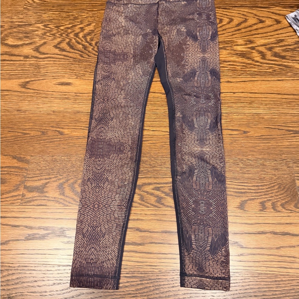 lululemon athletica Brown black Patterned Leggings